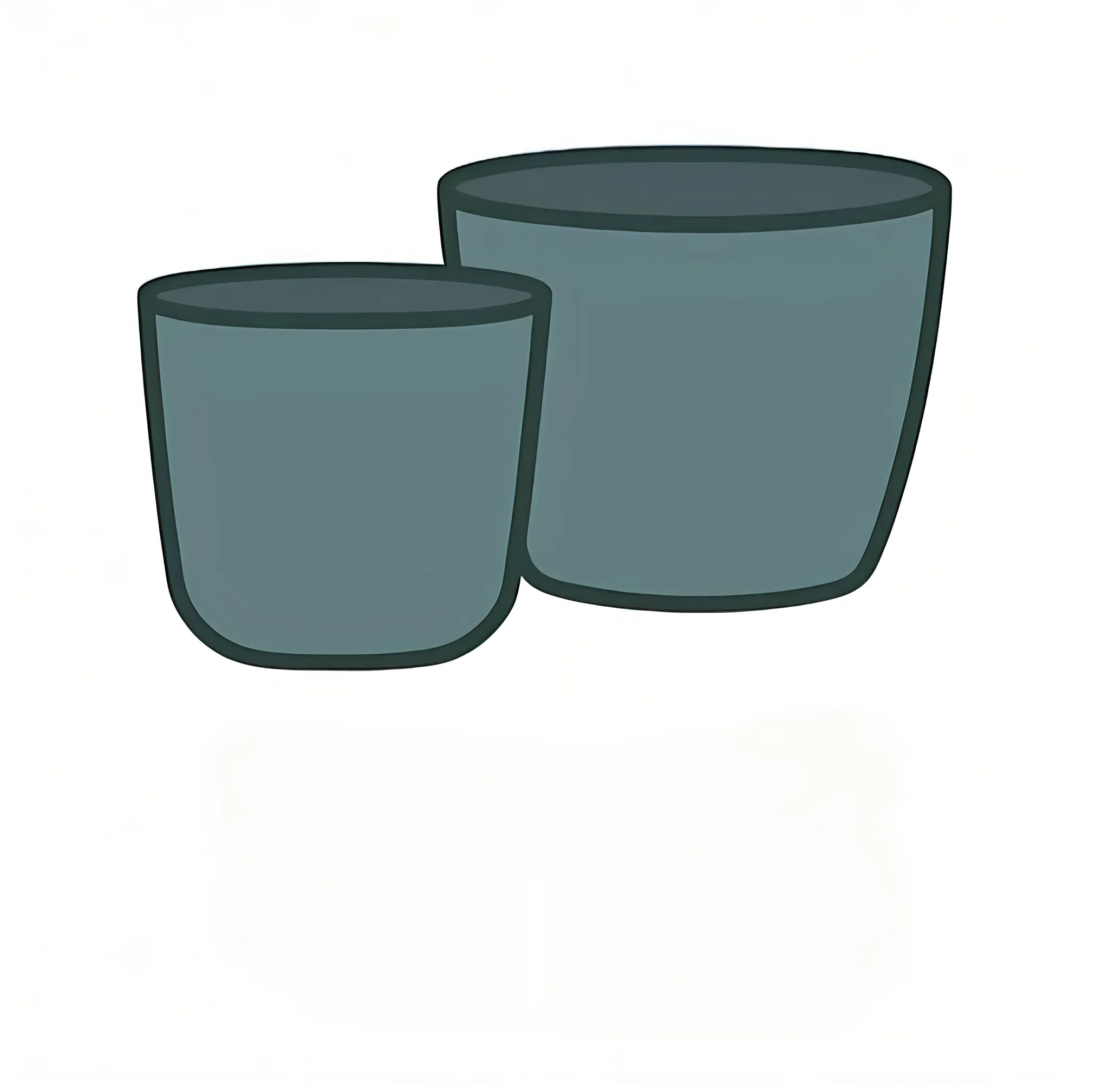 Black pots and plates