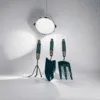 Green Steel Shovel Set
