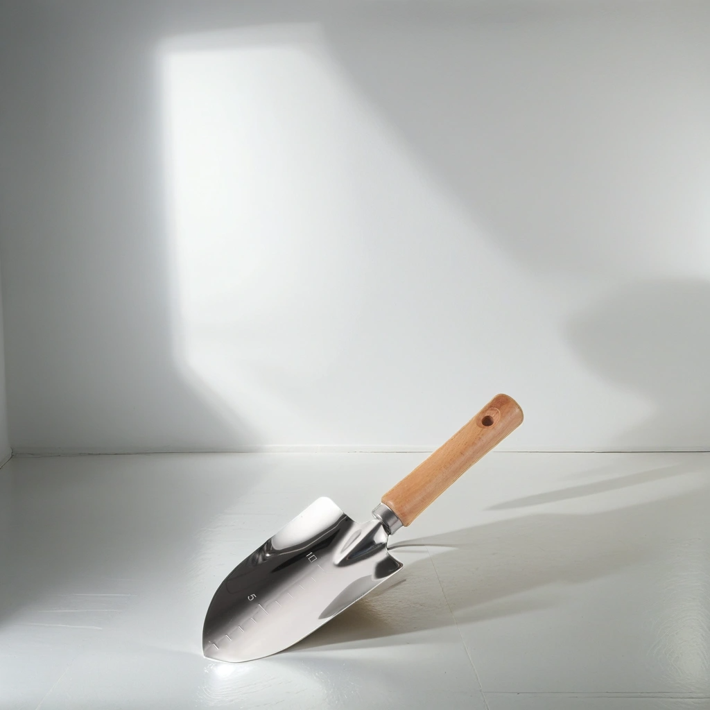 Stainless steel trowel with wooden handle Stainless steel trowel with wooden handle